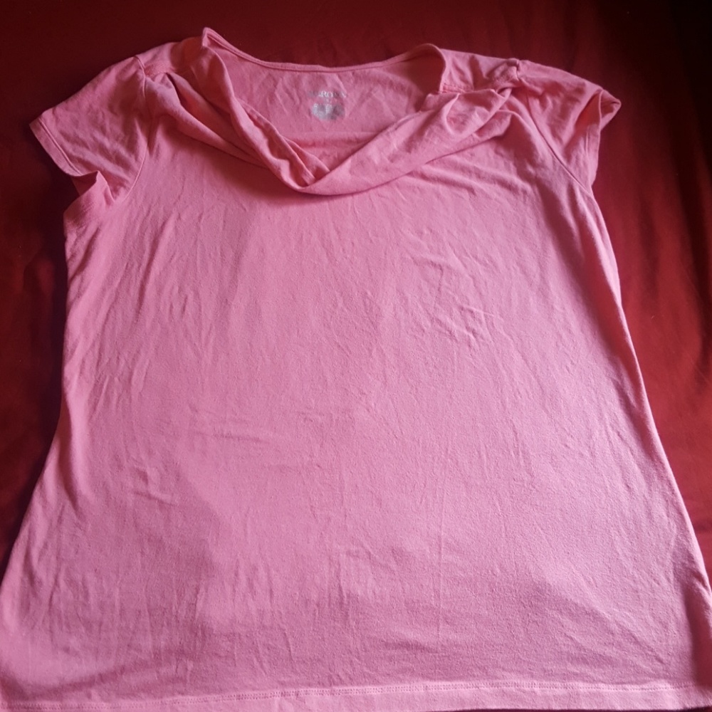 Pink Marina Cowl Neck T-shirt